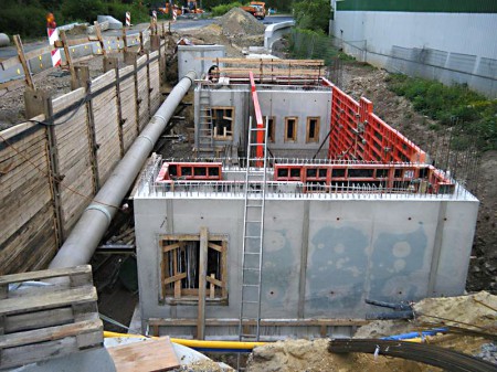 Ingenieurbau Neubau eines Regenklärbeckens